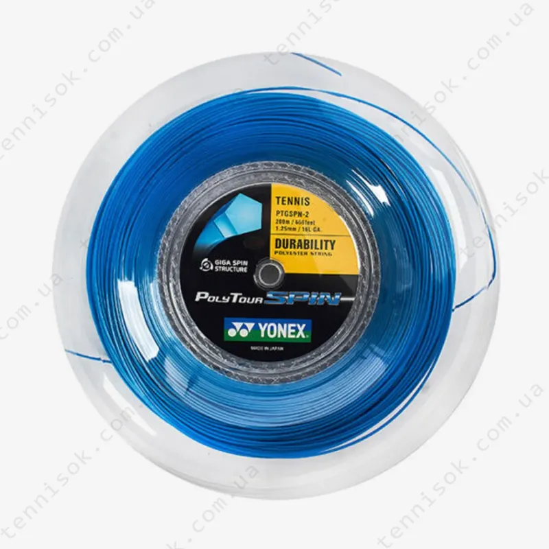 Теннисные струны Yonex Poly Tour Spin Cobalt Blue (200 m)