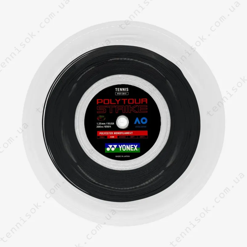 Теннисные струны Yonex Polytour Strike Black (200m)