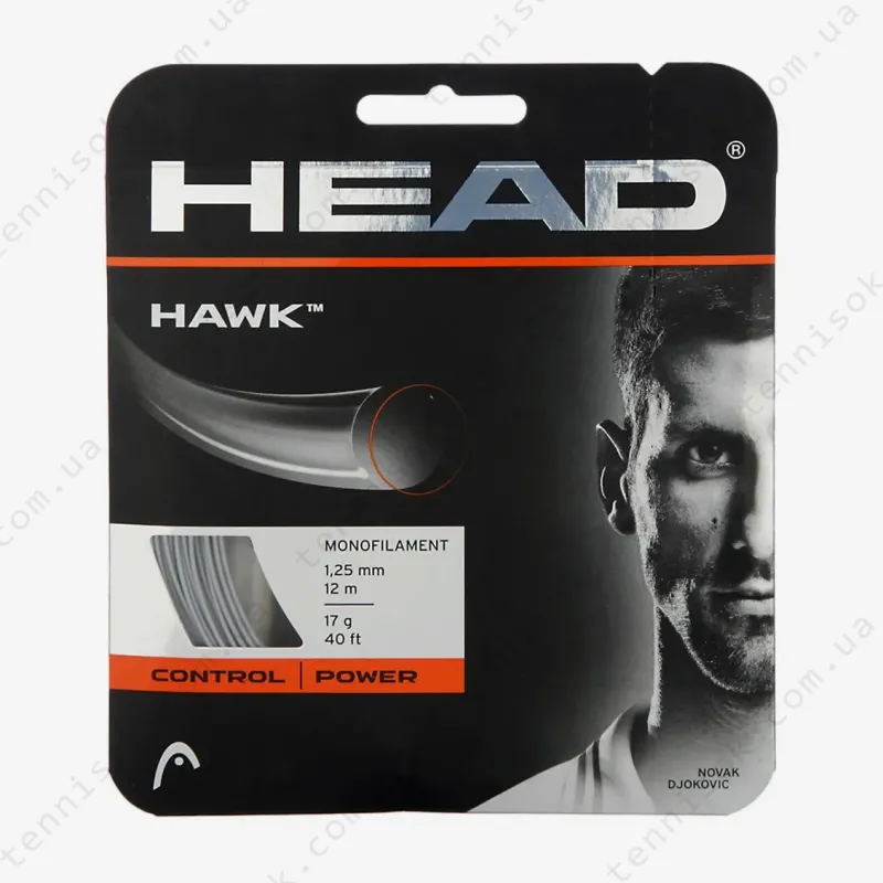 Теннисные струны Head Hawk Black 12,2m (размотка)