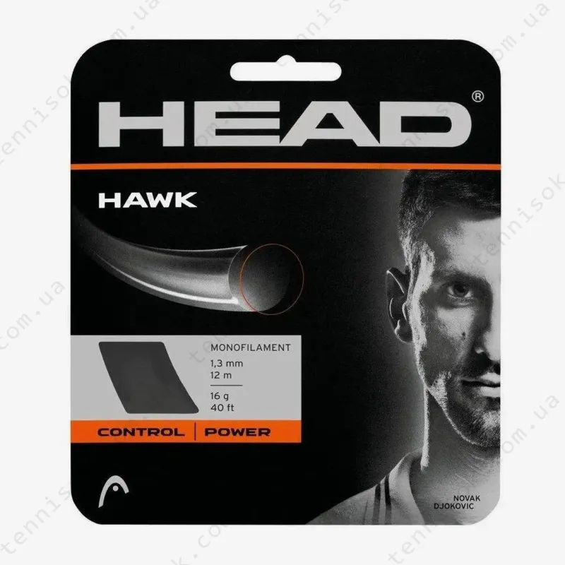 Теннисные струны Head Hawk Black 12,2m (размотка)