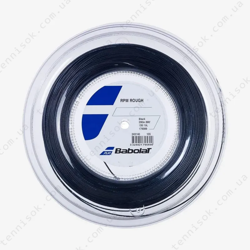 Тенісні струни Babolat RPM Rough Black 200m 243140/115