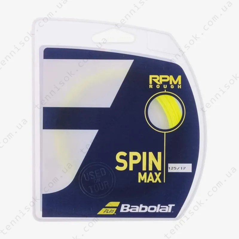 Тенісні струни Babolat RPM Rough Yellow 12,2m (розмотування)