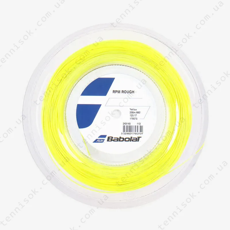 Тенісні струни Babolat RPM Rough Yellow 200m 243140/113