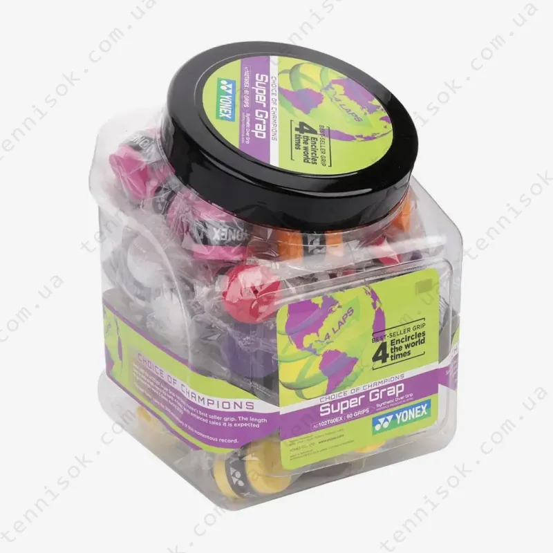 Намотки Yonex AC102-60 Super Grap Overgrip Bucket Pack 60pcs