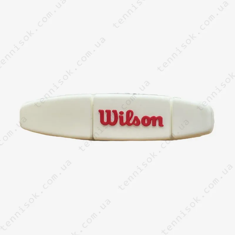 Виброгасители для теннисной ракетки Wilson Logo Long White Vibration Dampener