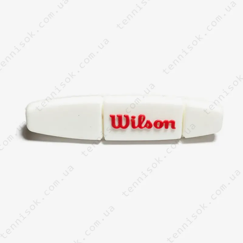 Виброгасители для теннисной ракетки Wilson Logo Long White Vibration Dampener