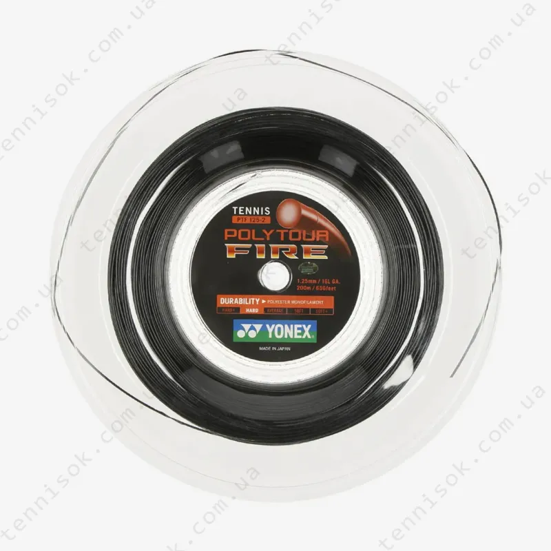 Теннисные струны Yonex Poly Tour Fire Black (200m)
