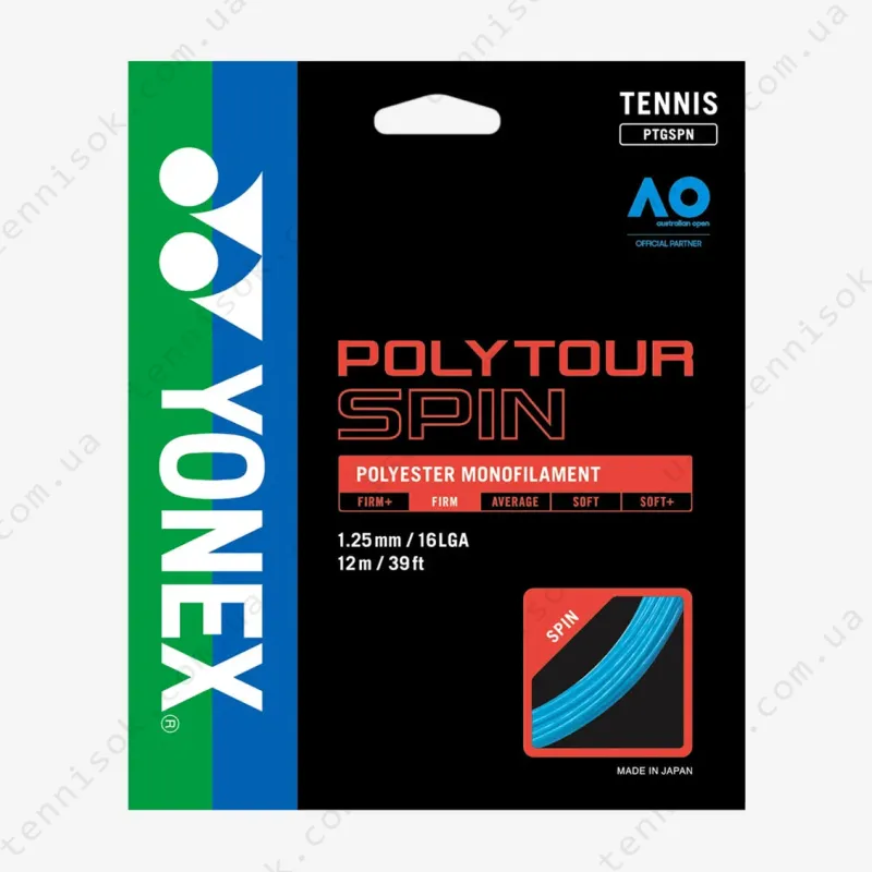 Теннисные струны Yonex Poly Tour Spin Cobalt Blue 12,2m (розмотування)
