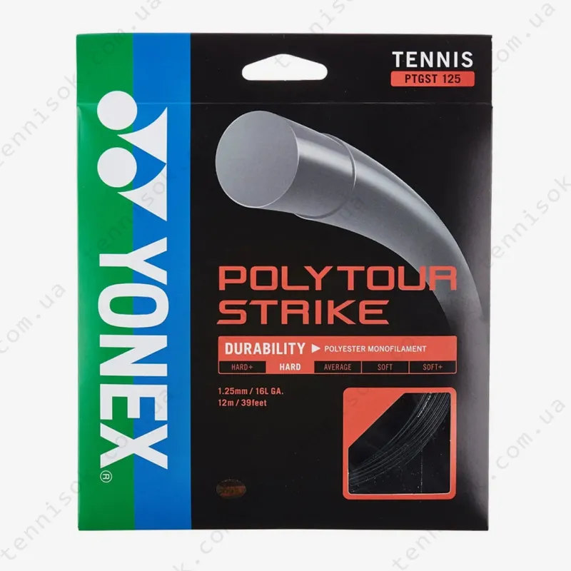 Тенісні струни Yonex Polytour Strike Black 12,2m (розмотування)