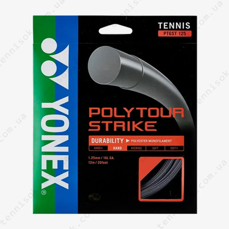 Тенісні струни Yonex Polytour Strike Black 12,2m (розмотування)