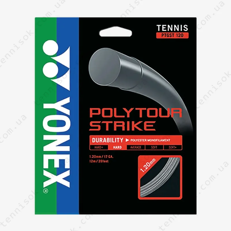 Тенісні струни Yonex Polytour Strike Iron Gray 12,2m (розмотування)