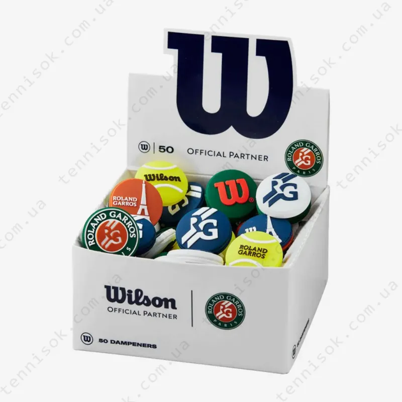 Виброгасители для теннисной ракетки Wilson Roland Garros Orange/Blue Dampeners WR8411701001