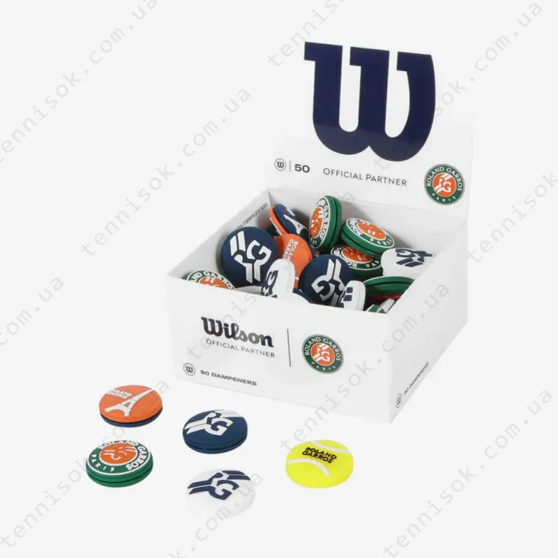 Виброгасители для теннисной ракетки Wilson Roland Garros Orange/Blue Dampeners WR8411701001