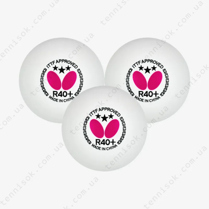 Мячики Butterfly R40+ 3* 3pcs