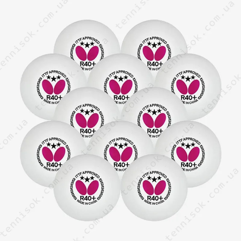 М'ячики Butterfly R40+ 3* 12pcs