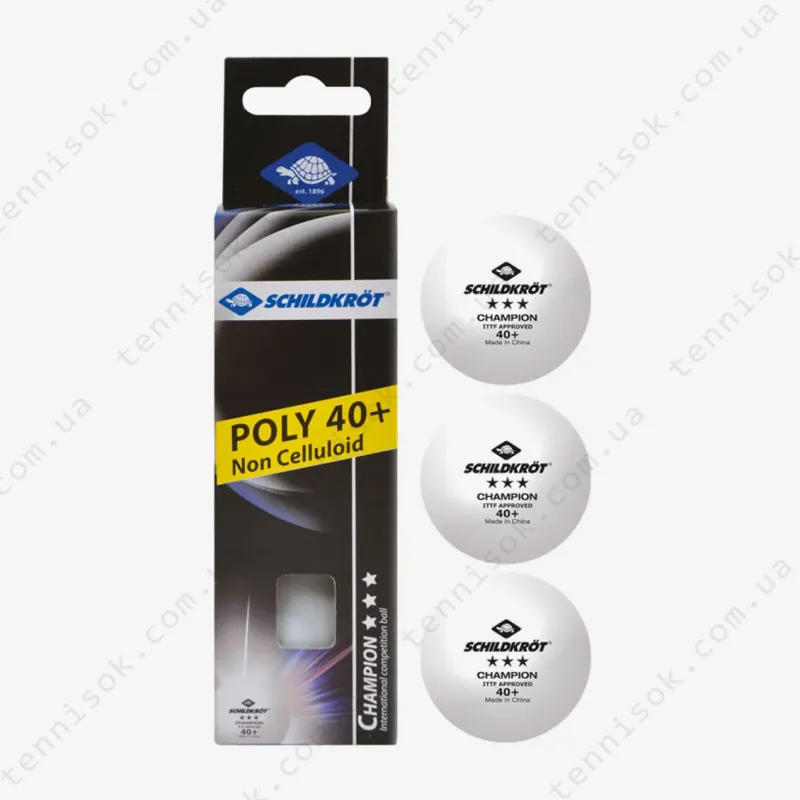Мячики Donic Champion 40+ 3* White 3pcs