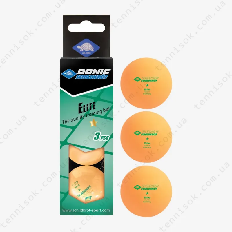 М'ячики Donic Elite 1* Orange 3pcs