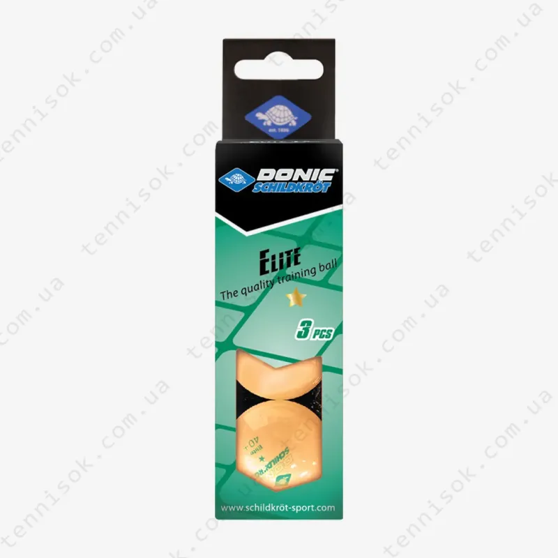 М'ячики Donic Elite 1* Orange 3pcs