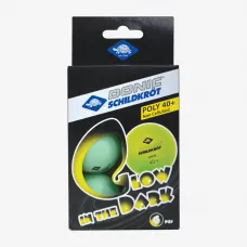 Мячики Donic Glow in the Dark Poly 40+ 6pcs
