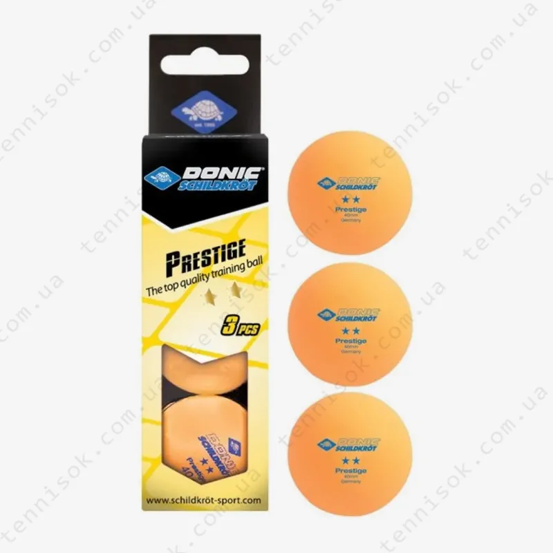Мячики Donic Prestige 2* Orange 3pcs