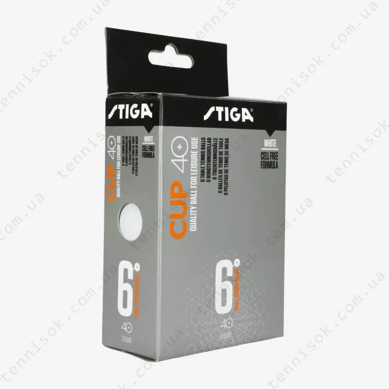М'ячики Stiga Ball Cup 40+ ABS 6-pack White