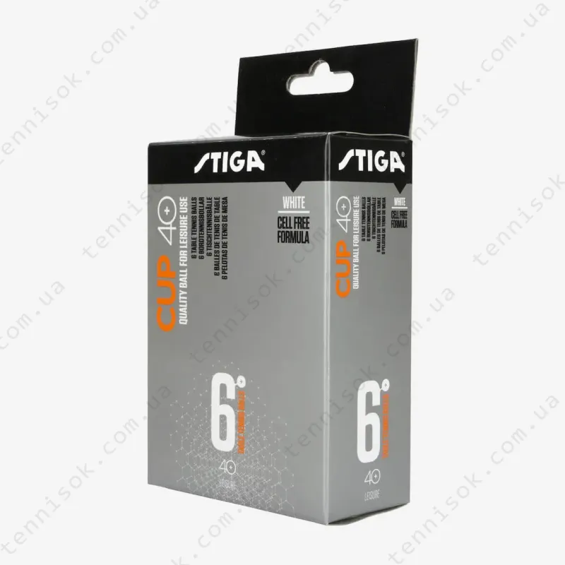 М'ячики Stiga Ball Cup 40+ ABS 6-pack White