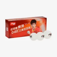 Мячики DHS Cell-Free Dual 40+ мм 3* White