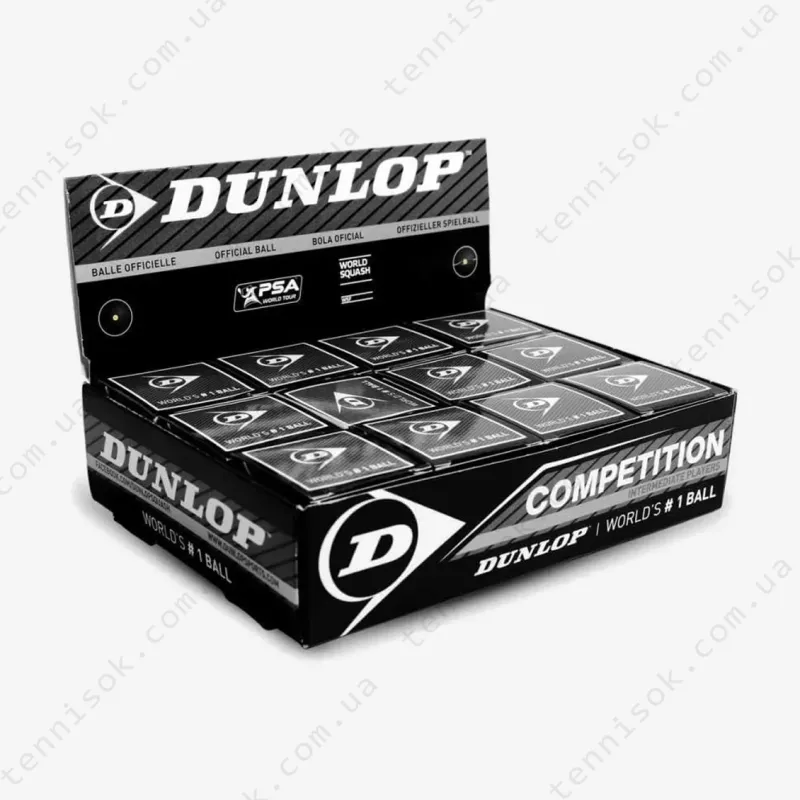 Мячи для сквоша Dunlop Competition 12pcs/box