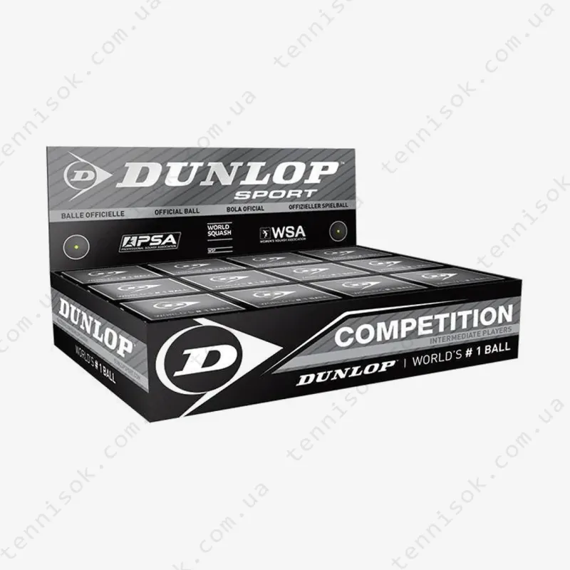 Мячи для сквоша Dunlop Competition 12pcs/box