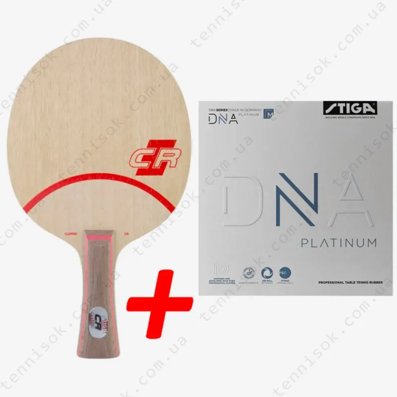 Збірна ракетка Stiga Clipper CR + Stiga DNA Platinum M*