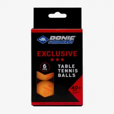 Мячики Donic Exclusive 3* 40+ Orange 6pcs