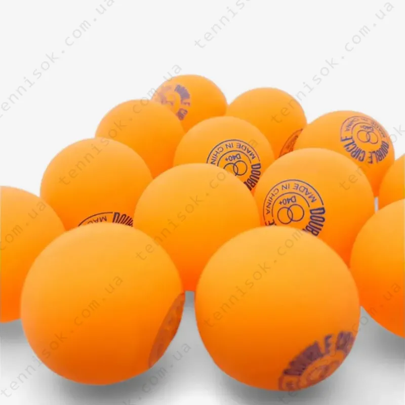 М'ячики DHS Double Circle Dual 40+ Orange 120pcs