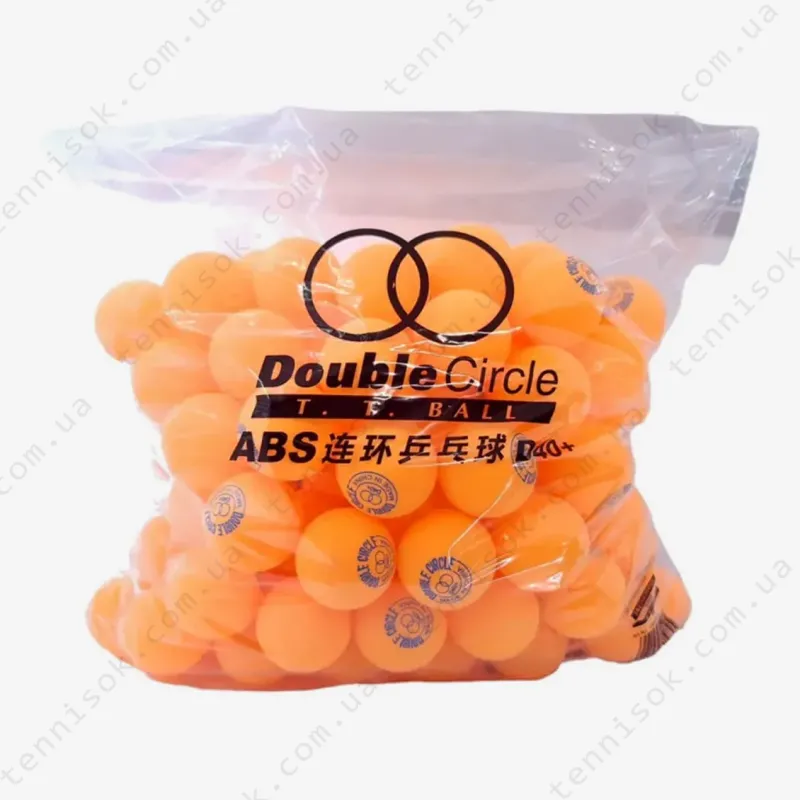М'ячики DHS Double Circle Dual 40+ Orange 120pcs