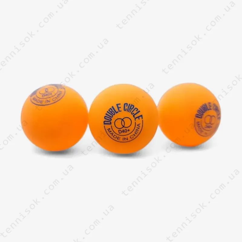 М'ячики DHS Double Circle Dual 40+ Orange 120pcs