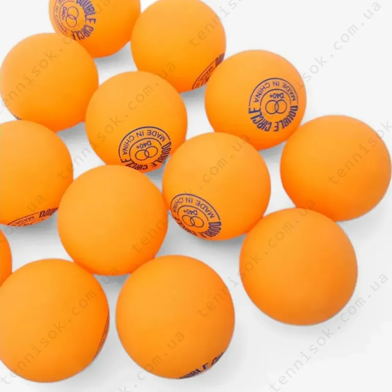 М'ячики DHS Double Circle Dual 40+ Orange 120pcs