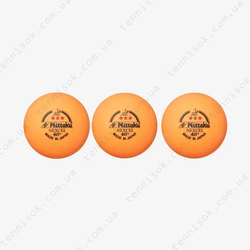 Мячики Nittaku Nexcel 40+ 3* ITTF 3pcs