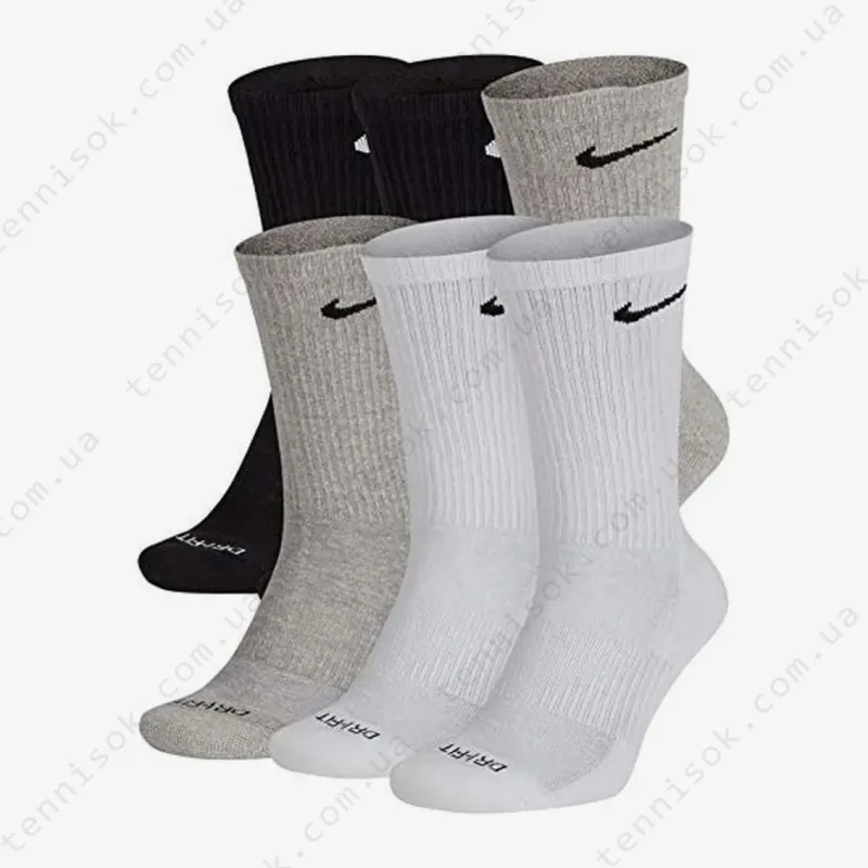 Носки Nike Everyday Cushioned Training Crew Socks 6pcs SX6897-965