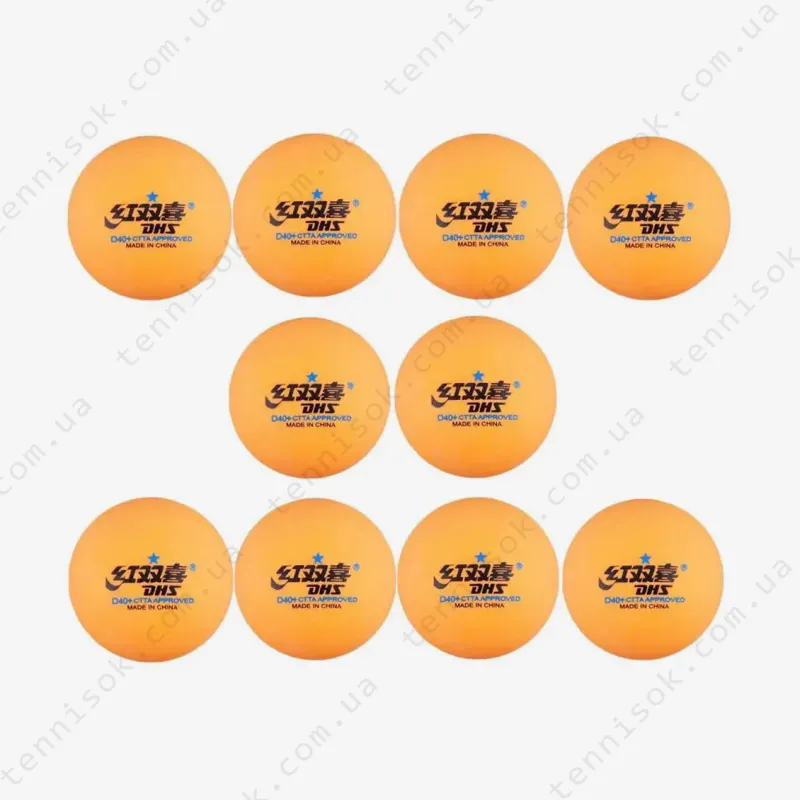 Мячики DHS Cell-Free Dual 40+ мм 1* Orange