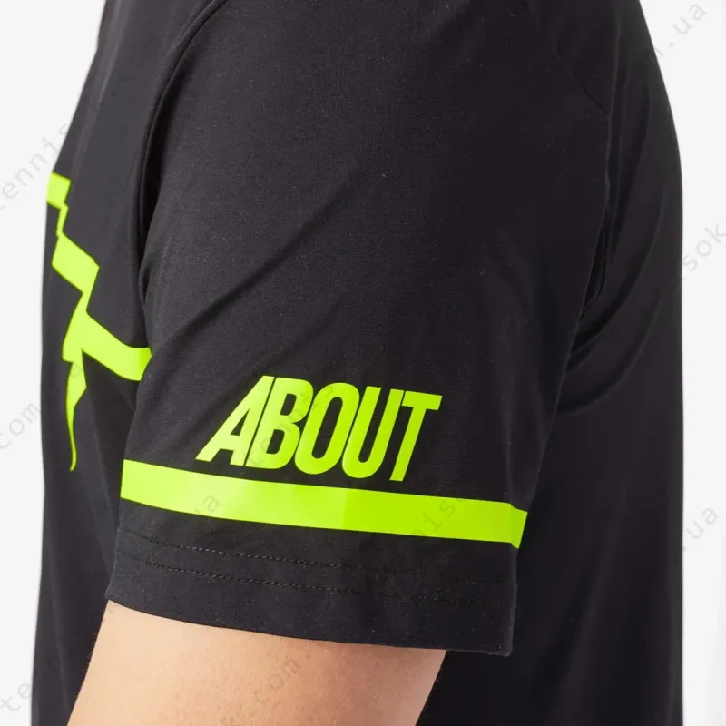 Теннисная футболка About Men Spring Tech Run Crew Black/Yellow