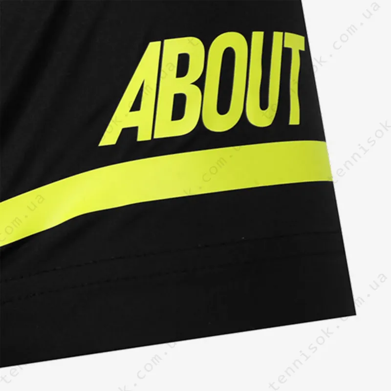 Теннисная футболка About Men Spring Tech Run Crew Black/Yellow