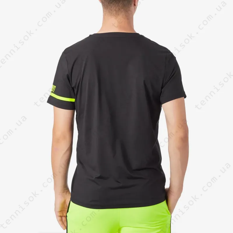 Теннисная футболка About Men Spring Tech Run Crew Black/Yellow
