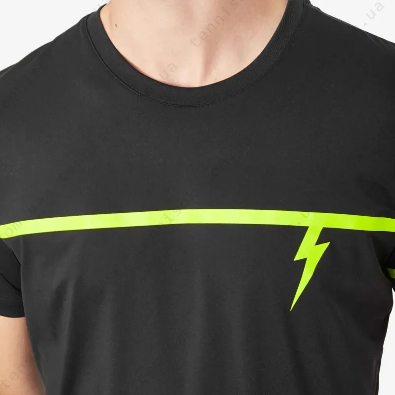 Теннисная футболка About Men Spring Tech Run Crew Black/Yellow