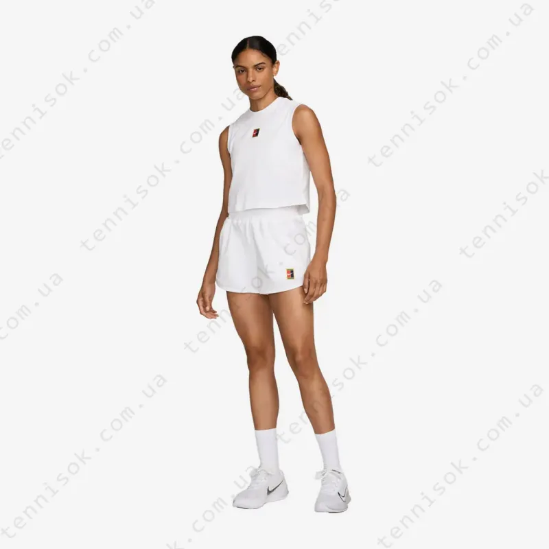 Теннисные шорты Nike Court Mid-Rise French Terry FQ2282-100