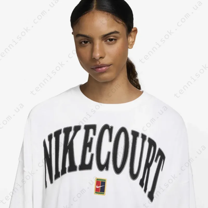 Толстовка жіноча Nike Court Heritage Oversized Crew-Neck Graphic Tennis FQ2242-100