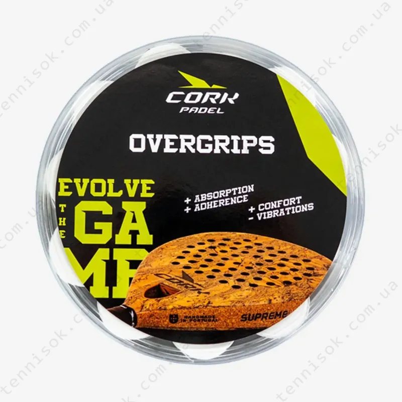 Намотки Cork Padel Overgips Box 30pcs White