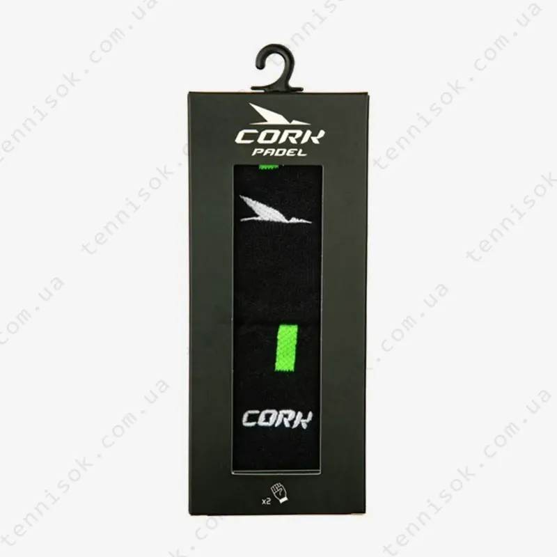 Напульсники для падела Cork Padel Sport Wristband Black/Green