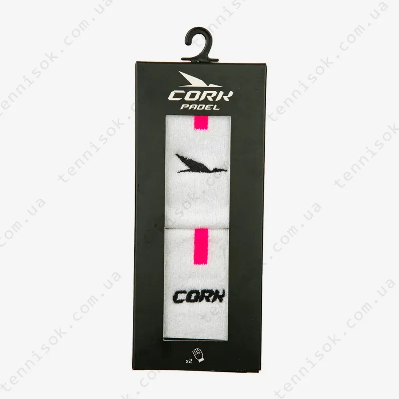Напульсники для паделу Cork Padel Sport Wristband White/Pink