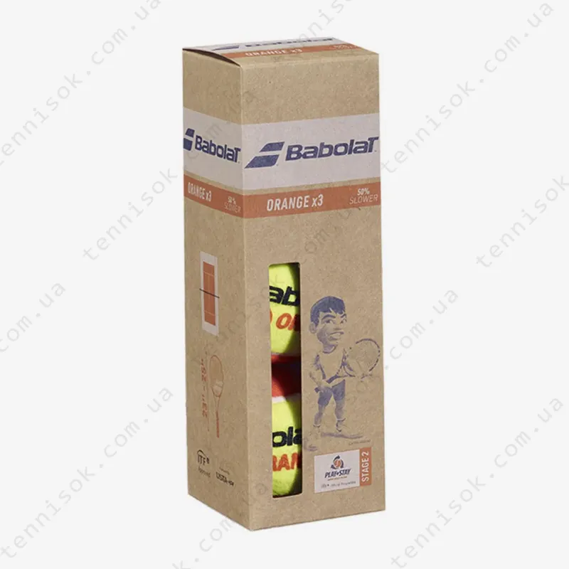 Тенісні м'ячі Babolat Orange 3ball 501107/113