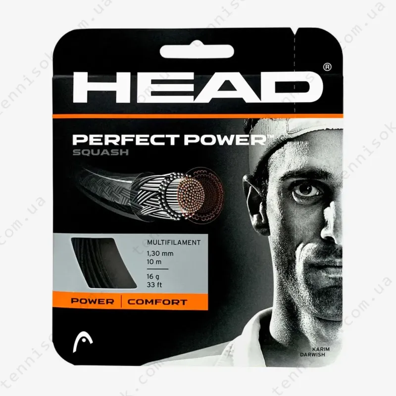 Струны для сквоша Head Perfect Power Squash Black