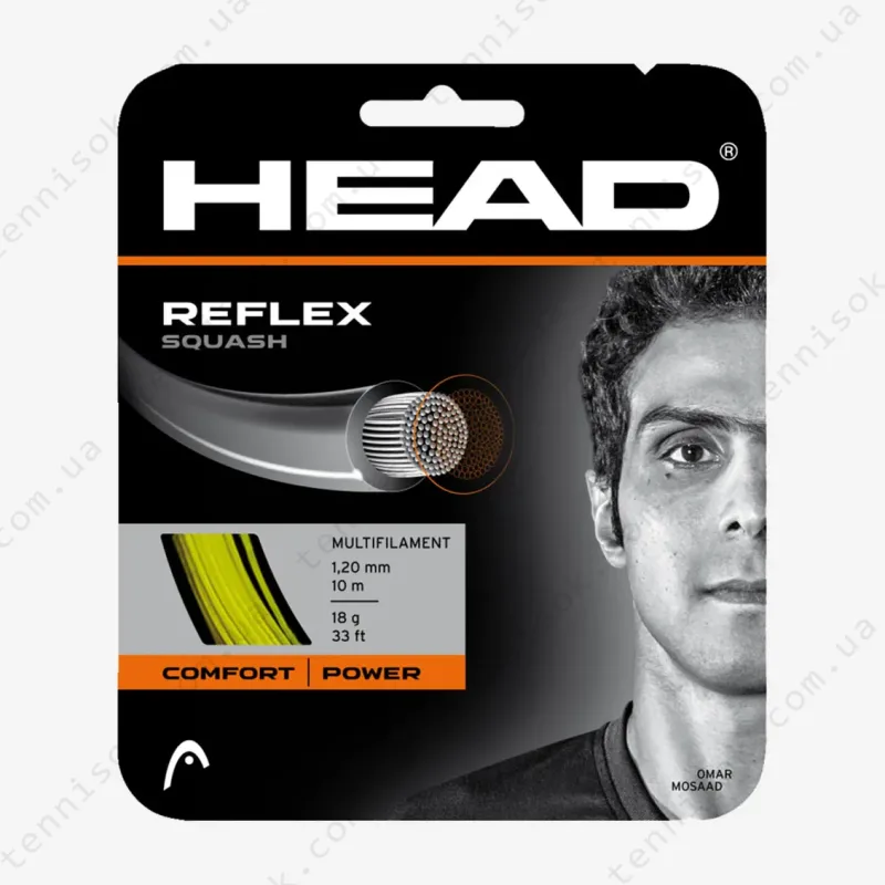 Струни для сквошу Head Reflex Squash Yellow